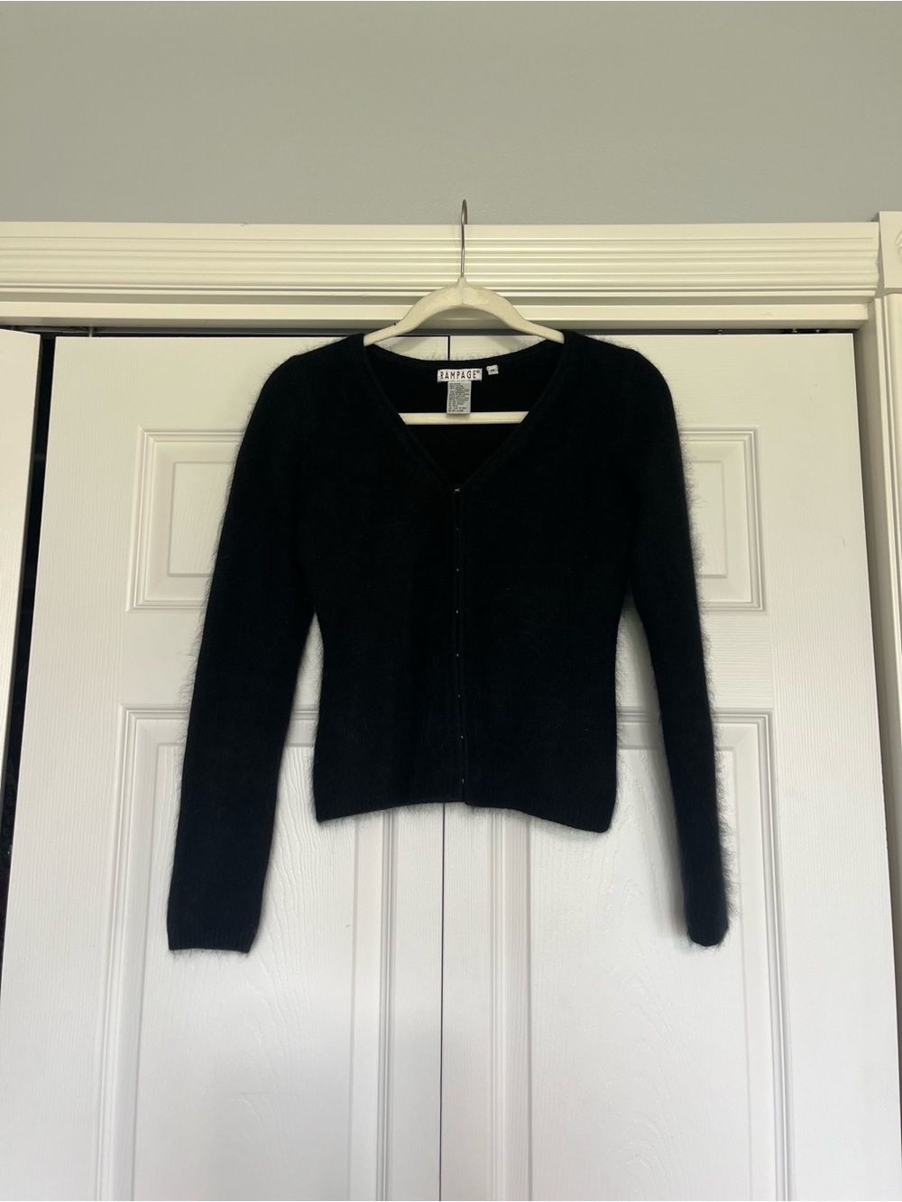 Rampage Black Hook and Eye Cardigan Sweater